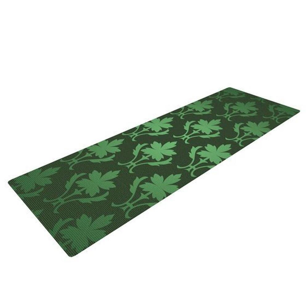 KESS InHouse Yoga Mat EMERALD DAMASK YOGA YOGA MAT MSRP 99.99